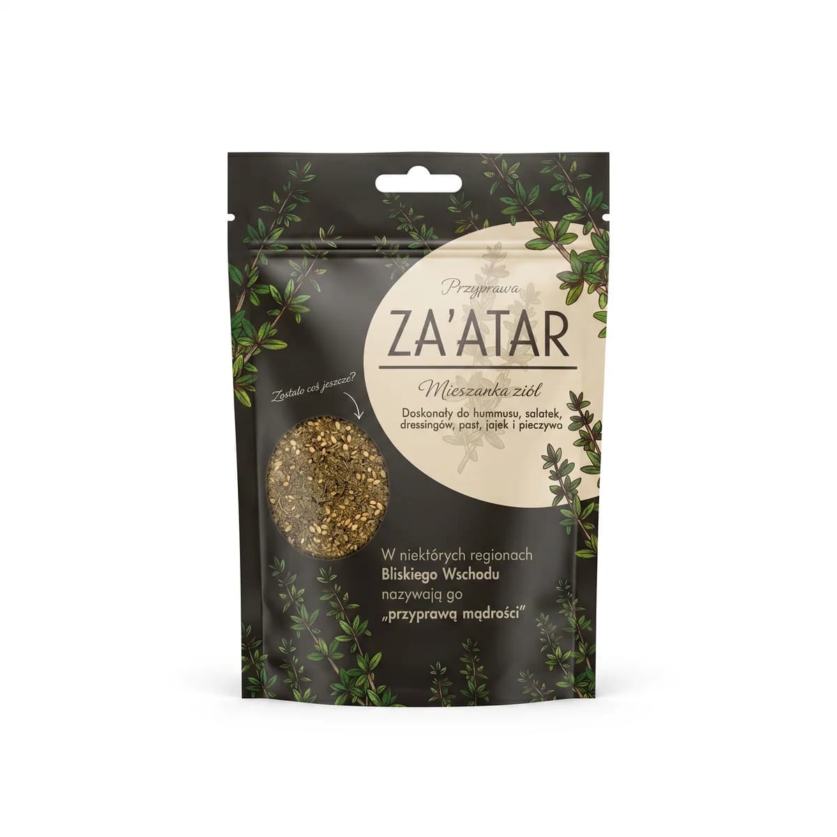 Doypack 100 g z mieszanką Za'atar — gotowy produkt po konfekcji